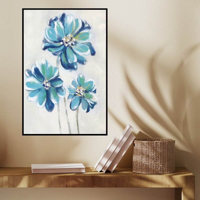 Icy Blue Florals