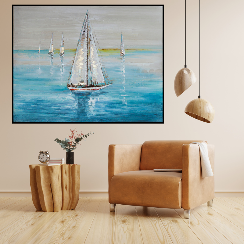 Shimmering Sailboats