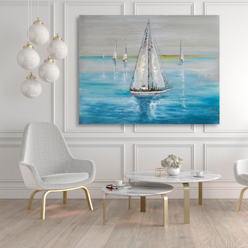 Shimmering Sailboats