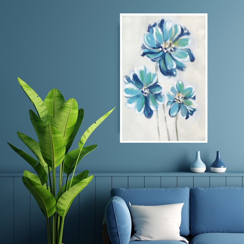 Icy Blue Florals
