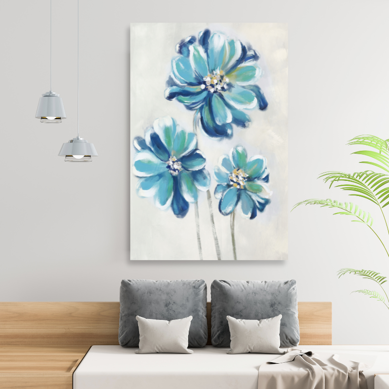 Icy Blue Florals