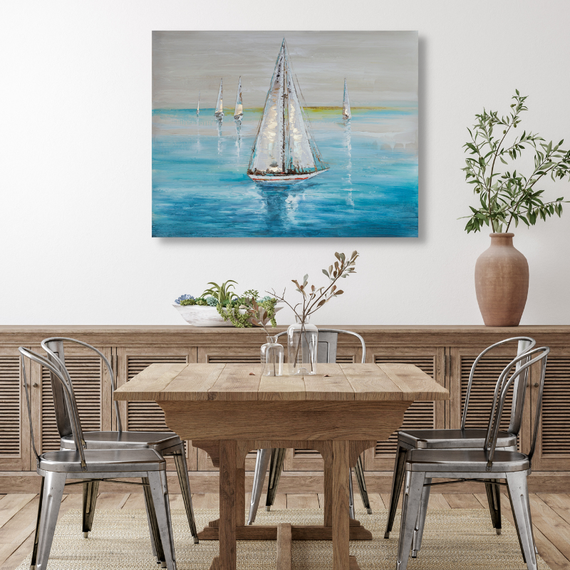 Shimmering Sailboats