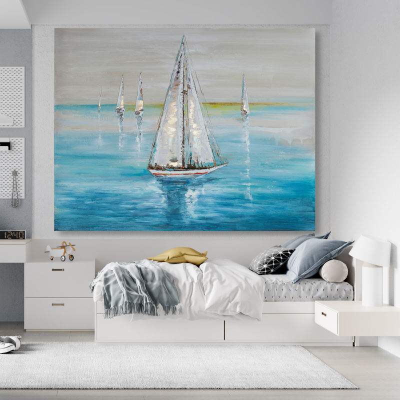 Shimmering Sailboats