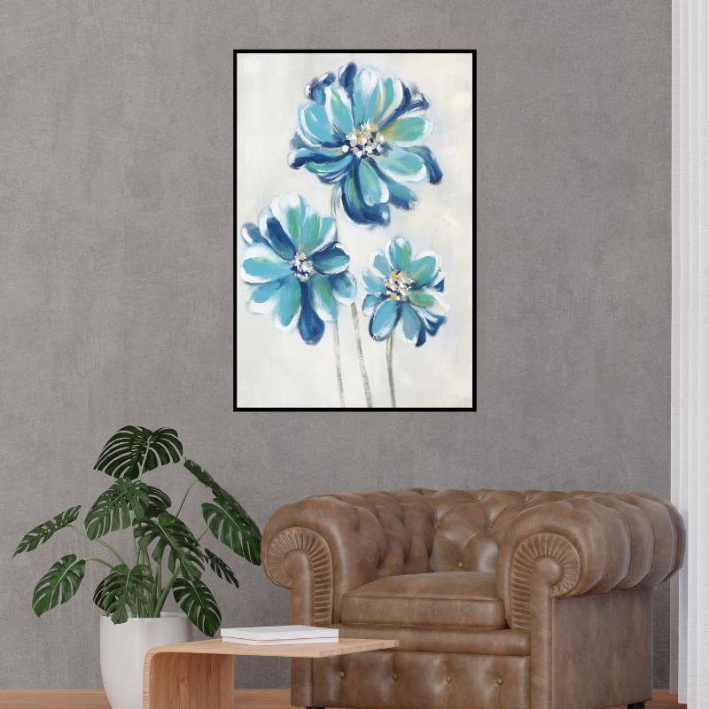 Icy Blue Florals